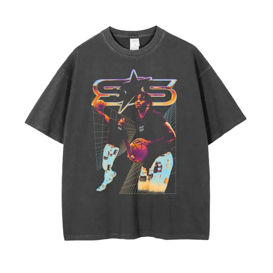 Vintage Wash Graphic Tee (Multicolor)